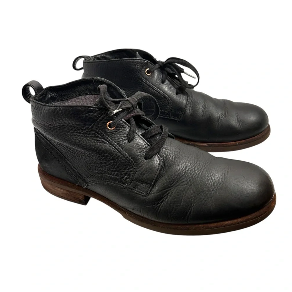 UGG Brompton 1008087 Mens Oxford Chukka Black Leather Boots 10.5